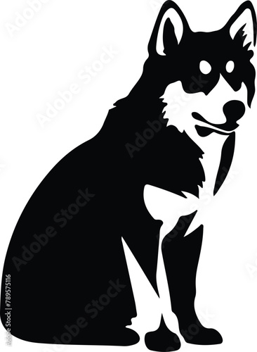 Siberian Husky silhouette