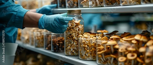 Exploring Nature's Pharmacy: The Potential of Mushrooms in Medicine. Concept Mushroom Benefits, Medicinal Properties, Fungal Research, Natural Medicine, Health Innovations