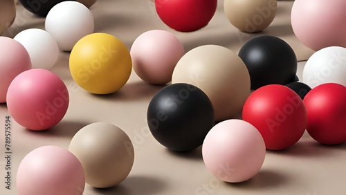 3d colorful spheres as pattern, diversity