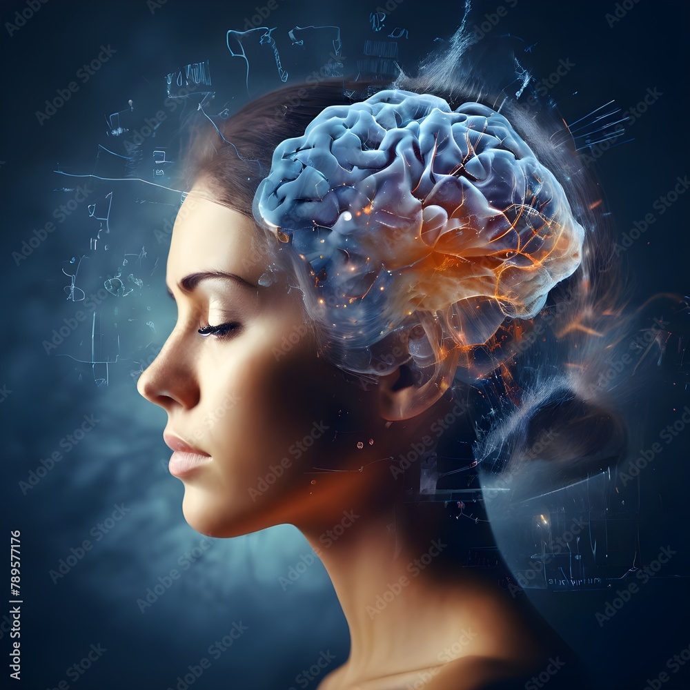 cognitive functions of the brain in a woman confused thoughts from stress and problems depression cognitive functions of the brain in a woman confused thoughts from stress and problems depression