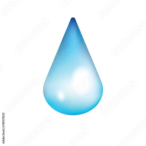 Realistic Water Drop vector Illustration on white background