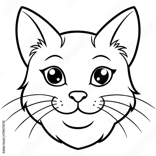 Fototapeta Naklejka Na Ścianę i Meble -  cat face vector illustration