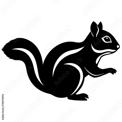 chipmunk silhouette vector illustration