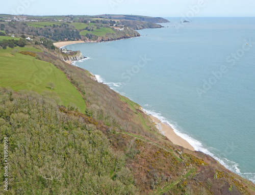 Aerial view of Slapton beach in Devon	 photo