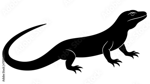 monitor lizard silhouette vector illustration