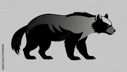 wolverine silhouette vector illustration