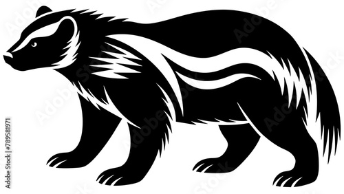 wolverine silhouette vector illustration photo