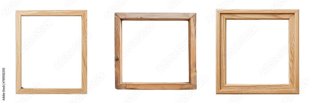 Obraz premium Wood old minimalist frame for photo or picture with no background
