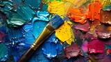 Creative Spark: A photo of an artists palette with colorful paint strokes