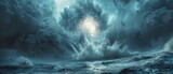 Majestic Ocean Storm Unleashes Its Fury. Concept Ocean Storm, Majestic Waves, Nature Power, Storm Photography, Atmospheric Shots