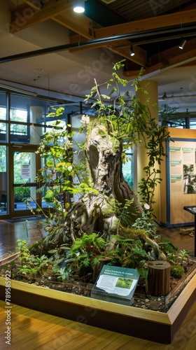 National Arbor Day Educational Exhibit on Tree Biodiversity at Environmental Center photo