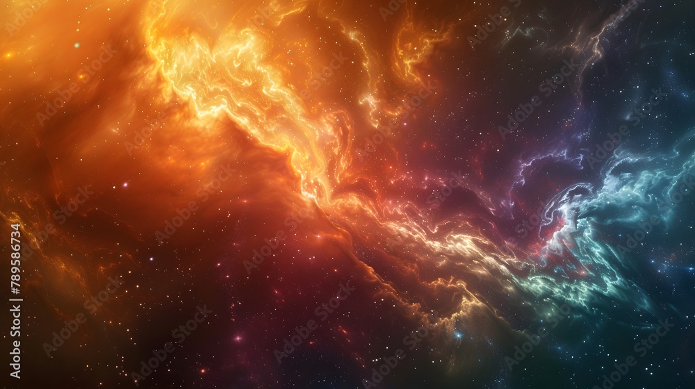 Fototapeta premium Colorful abstract universe wallpaper.