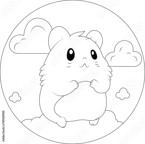 Hamster coloring pages for KDP (ID: 789589900)