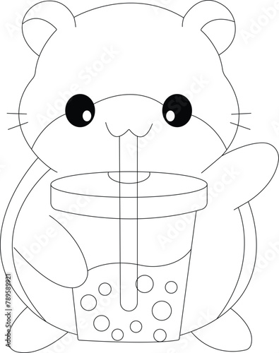Hamster coloring pages for KDP (ID: 789589921)