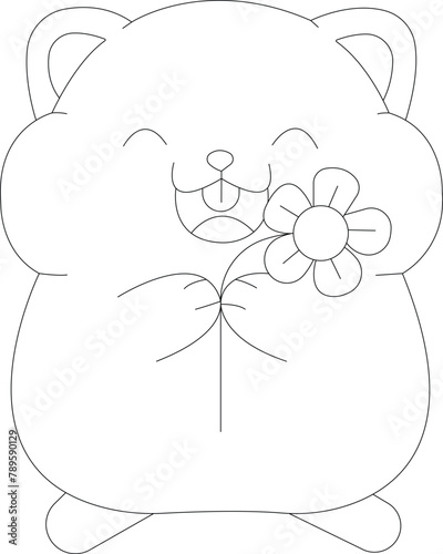 Hamster coloring pages for KDP (ID: 789590129)