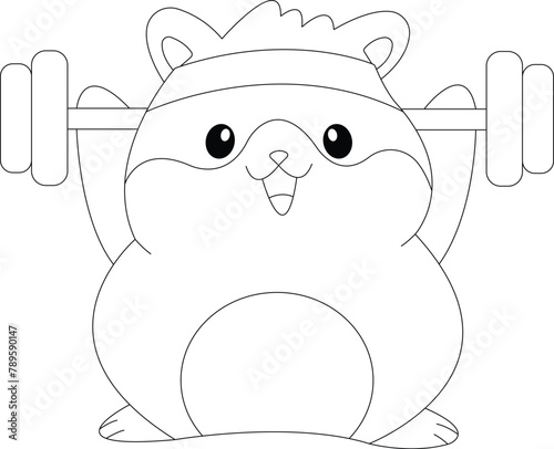 Hamster coloring pages for KDP (ID: 789590147)