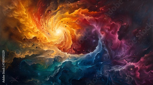 Colorful abstract universe wallpaper.