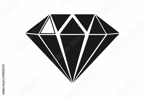 diamond silhouette vector illustration white background