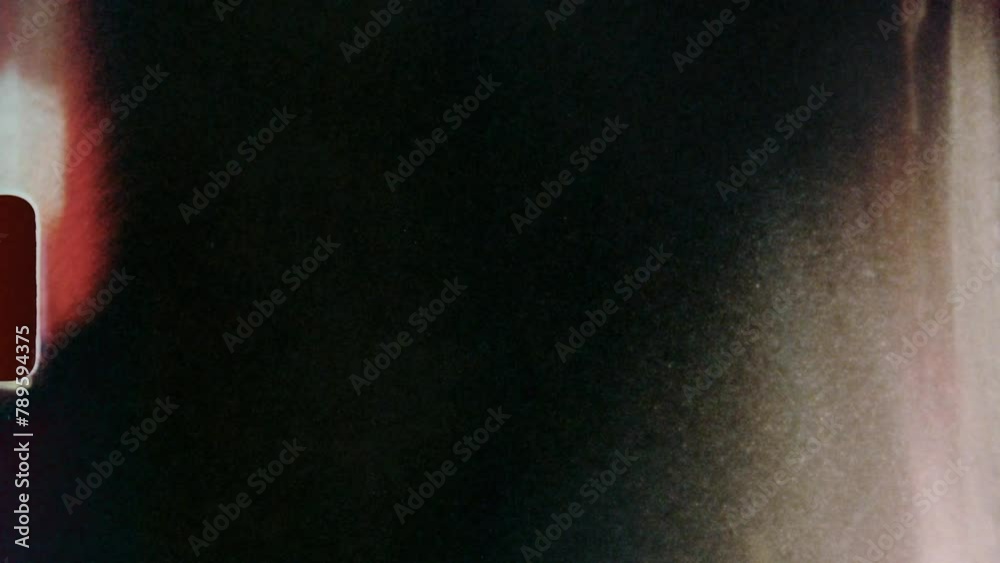 Scratched Damaged Footage Transition. Animation of a blank loopable old vintage damaged 8mm film tape