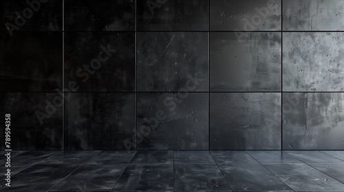 Beautiful lighting on a black wall. Beautiful, simple background for showcasing products.
