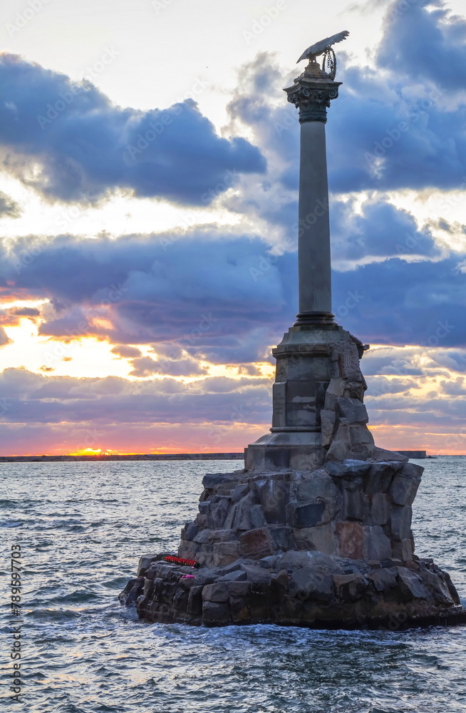 Monument to the lost ships in the middle of the sea Monument to the lost ships in the middle of the sea