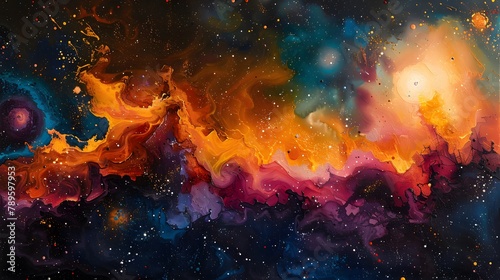 Colorful abstract universe wallpaper.