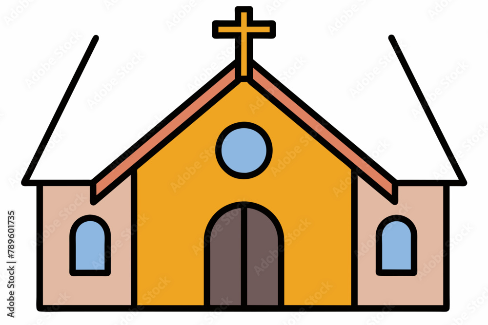 iglesia en arte lineal, sin tanto detalle y sin fondo white background iglesia en arte lineal, sin tanto detalle y sin fondo white background