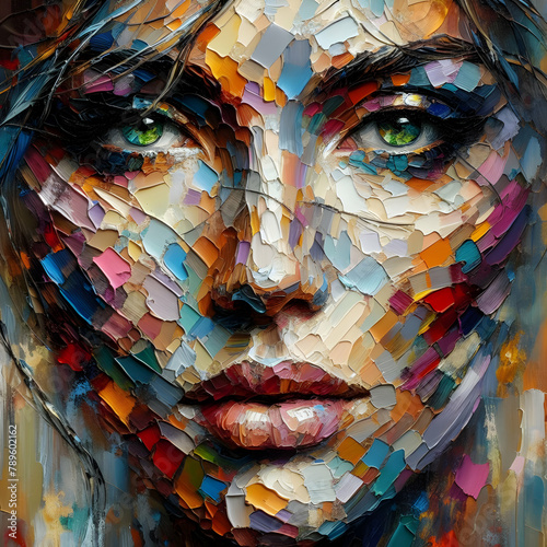 Beautiful girl face portrait 