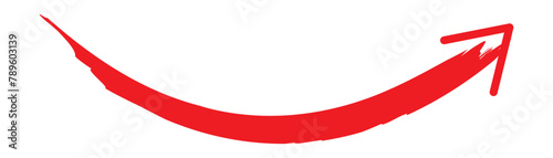 Hand painted arrow drawn with ink brush. Png clipart isolated on white background in eps 10.