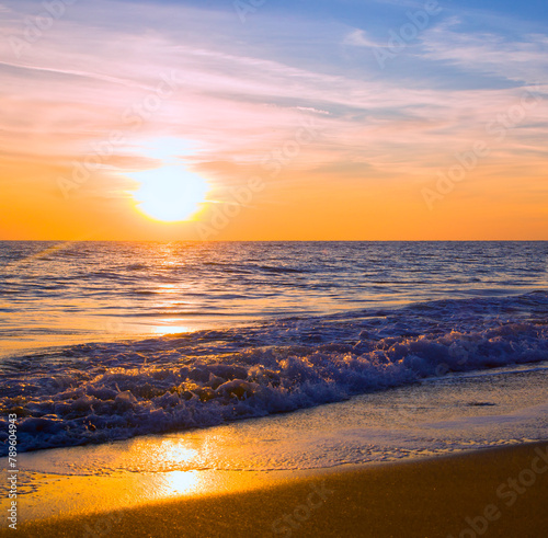 summer sunset view on the sea, spectacular nature scenery in the Greece, Europe ...exclusive - this image is sold only Adobe stock 