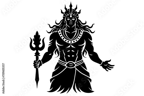 lord shivo lingo silhouette vector style white background 