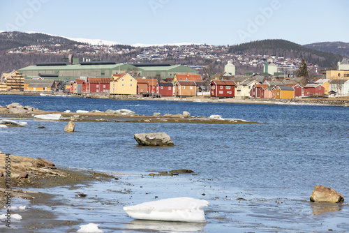Spring solution in Mosjøen town by the river Vesna,Helgeland