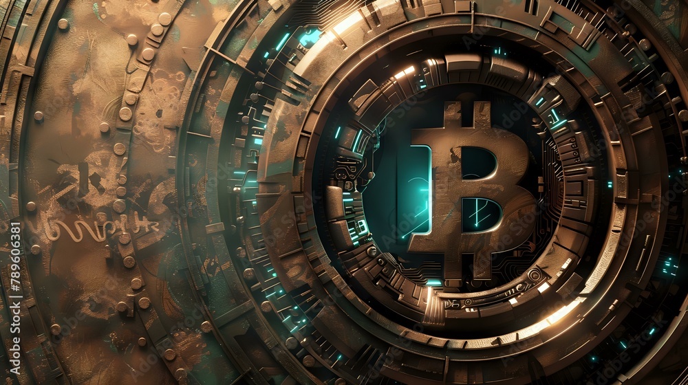 Bitcoin in Steampunk Style: A Visual Ode to Digital Transformation