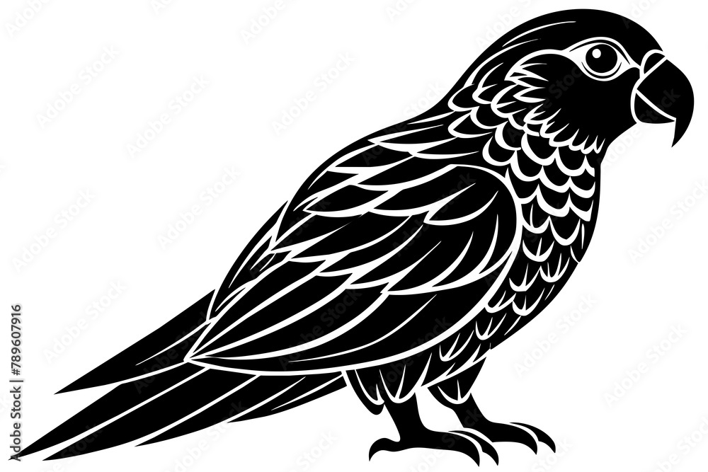Fototapeta premium parrot silhouette vector style