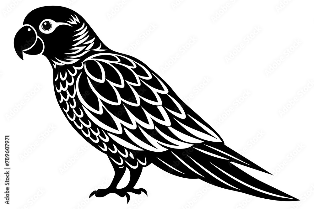 parrot silhouette vector style parrot silhouette vector style
