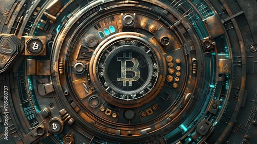 Intricately Designed Bitcoin: A Symbol of Technological Revolution