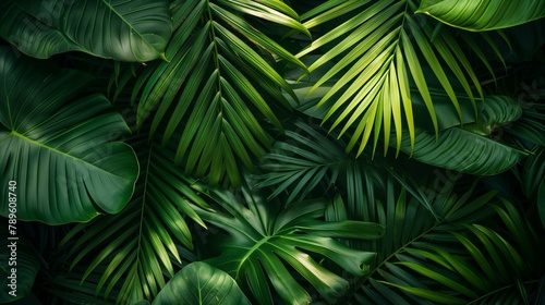 tropical jungle background, branch botany rainforest season growth photo