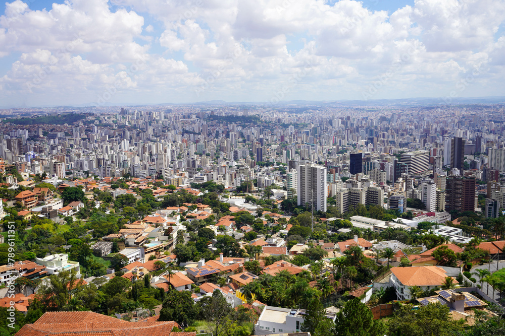 Obraz premium Aerial view of Belo Horizonte metropolis in Minas Gerais state, Brazil