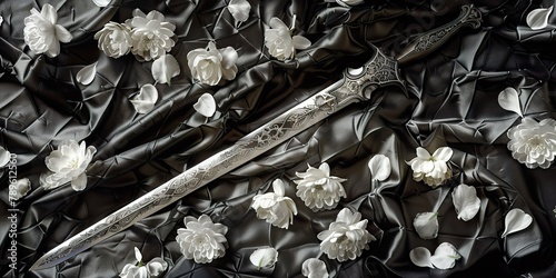 Floral dark fantasy background for social media, banners, and design.