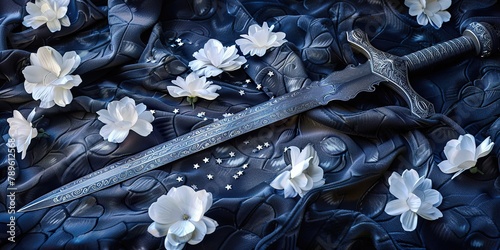 Floral dark fantasy background for social media, banners, and design.
