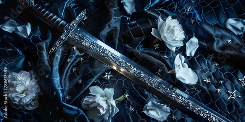 Floral dark fantasy background for social media, banners, and design.