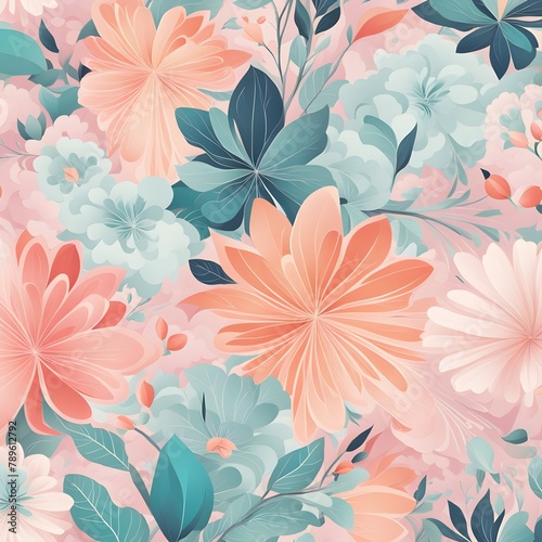 Soft Pastel Floral Pattern 