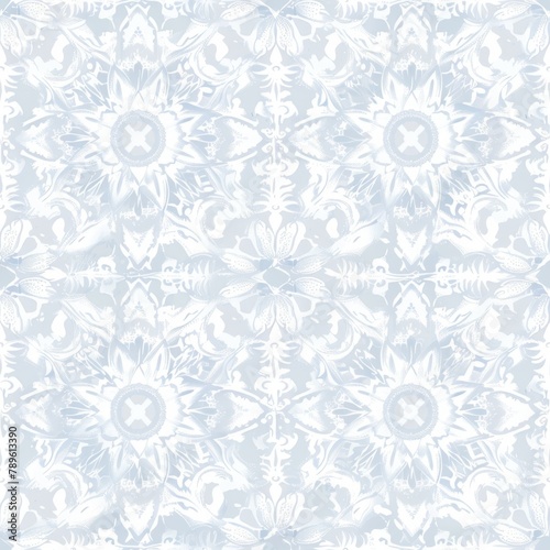 Elegant Blue and White Floral Pattern Design for Backgrounds and Textile