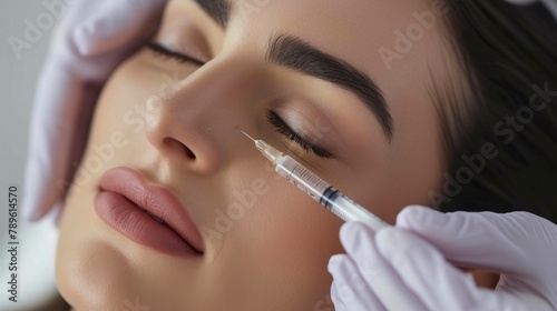 Cheek Enhancement: Woman Receiving Botox Injection