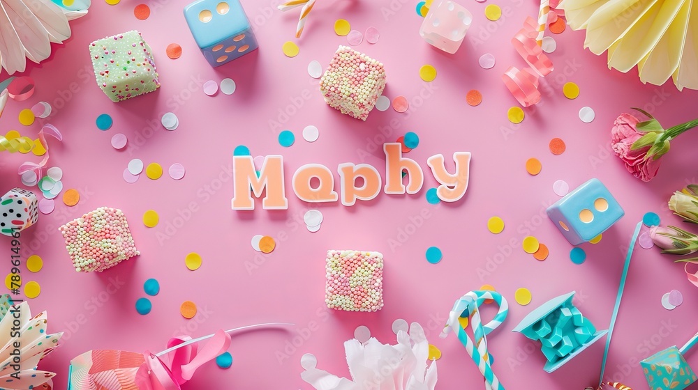 Colorful background. April fool's day background. April fool dice background concept. copy space. National Dice Day recognizes an ancient gaming tool Colorful background. April fool's day background. April fool dice background concept. copy space. National Dice Day recognizes an ancient gaming tool