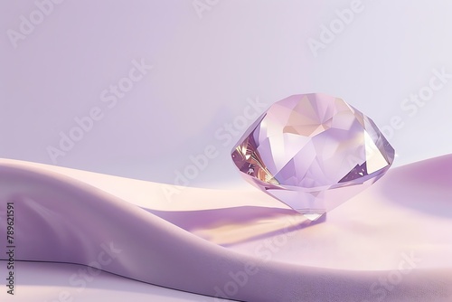 : Sophisticated presentation background: pale lavender with a single, geometric diamond shape in gold.