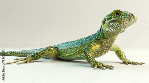 A green iguana is a large  arboreal lizard native to Central and South America. It is a popular pet due to its docile nature and striking appearance.