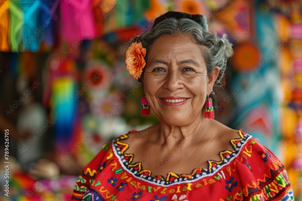 Mexican woman celebrating Cinco de mayo Day. Mexican woman Cinco de mayo Day. Mexican woman. Mexican sombrero. Horizontal banking poster background for web