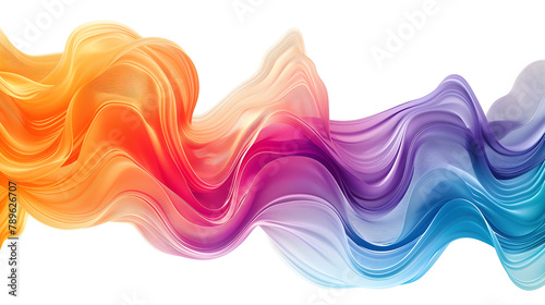Colorful abstract wave design with a flowing rainbow gradient, suitable for creative backgrounds or artwork.