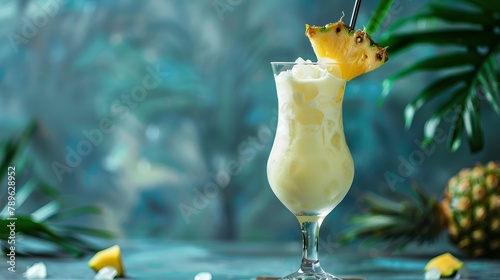 Pinacolada cocktail with beautiful background.